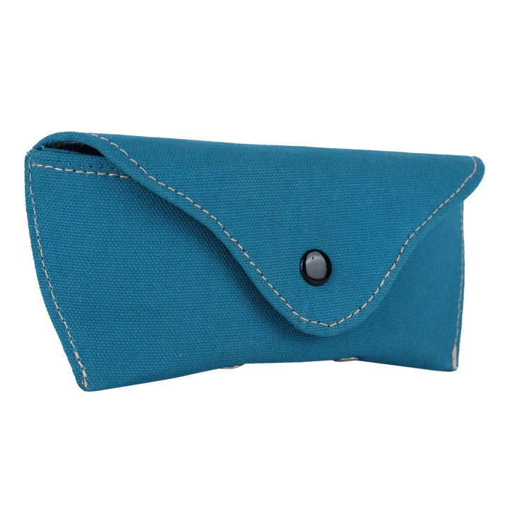 Indha Blue Cotton Canvas Eyewear Case| Handmade Eyewear Case | Gifting | Travel Utility | Travel Accessory | Sunglasses Case | Spectacles Case | Eyewear Accessory