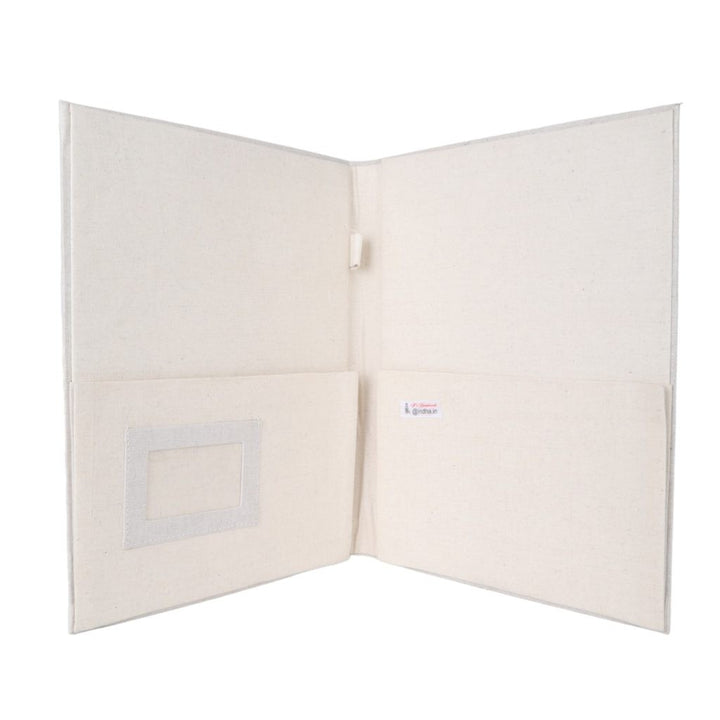 Indha African Zebra Print Cotton File Folder | Eco-Friendly Office Accessory | Trendy Zebra Motif | Cotton File Folder | Perfect for Corporate and Gifting | Cool Zebra Shades Cotton File Folder | Ideal for Office Use