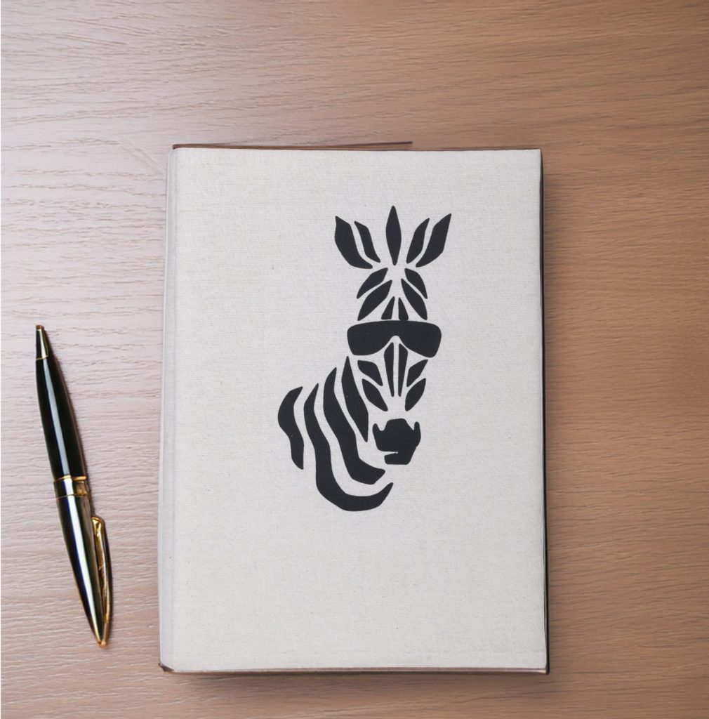 Indha African Zebra Print Cotton File Folder | Eco-Friendly Office Accessory | Trendy Zebra Motif | Cotton File Folder | Perfect for Corporate and Gifting | Cool Zebra Shades Cotton File Folder | Ideal for Office Use