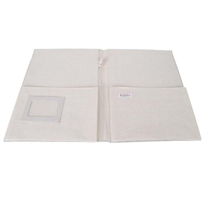 Indha Monkey Face Print File Folder | Cotton File Folder | Trendy Monkey Face Print | Eco-Friendly File Folder | Eco-Friendly Office Accessory | Black &amp; White Design | Corporate Gifting