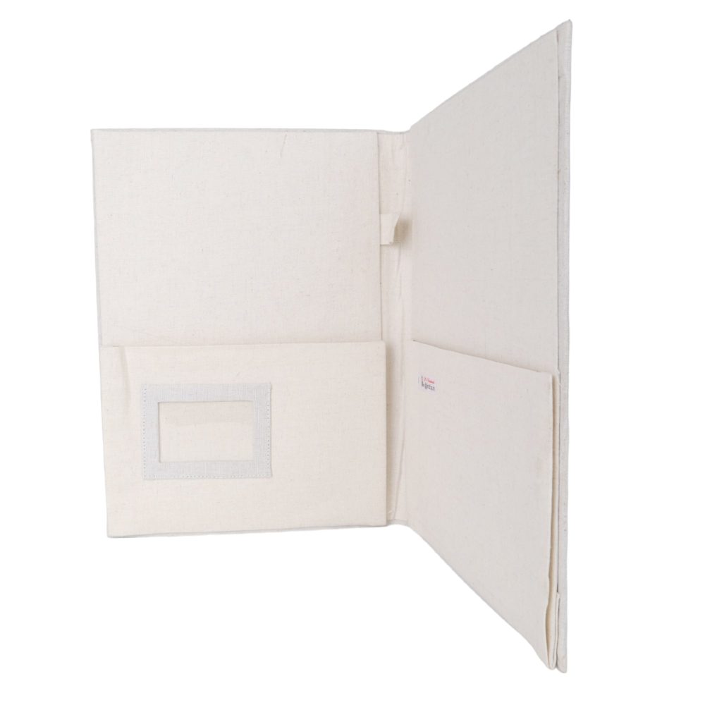 Indha Kokopelli Art Cotton File Folder with Native Indian Drummer Print | Eco-Friendly Office Accessory| Handmade Cotton File Folder | Tribal Drummer Design