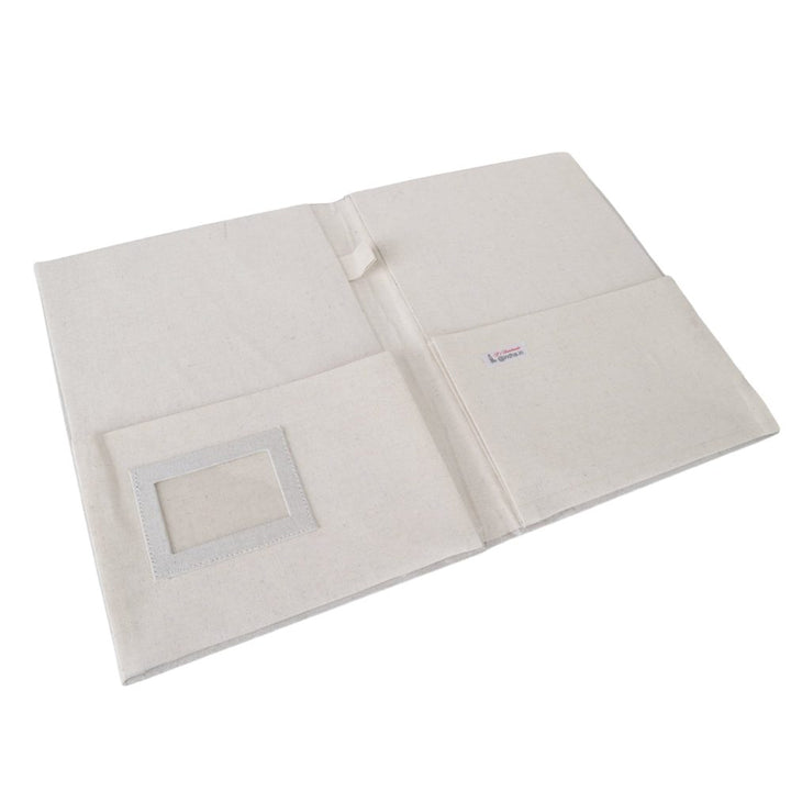 Indha Kokopelli Art Cotton File Folder with Native Indian Drummer Print | Eco-Friendly Office Accessory| Handmade Cotton File Folder | Tribal Drummer Design