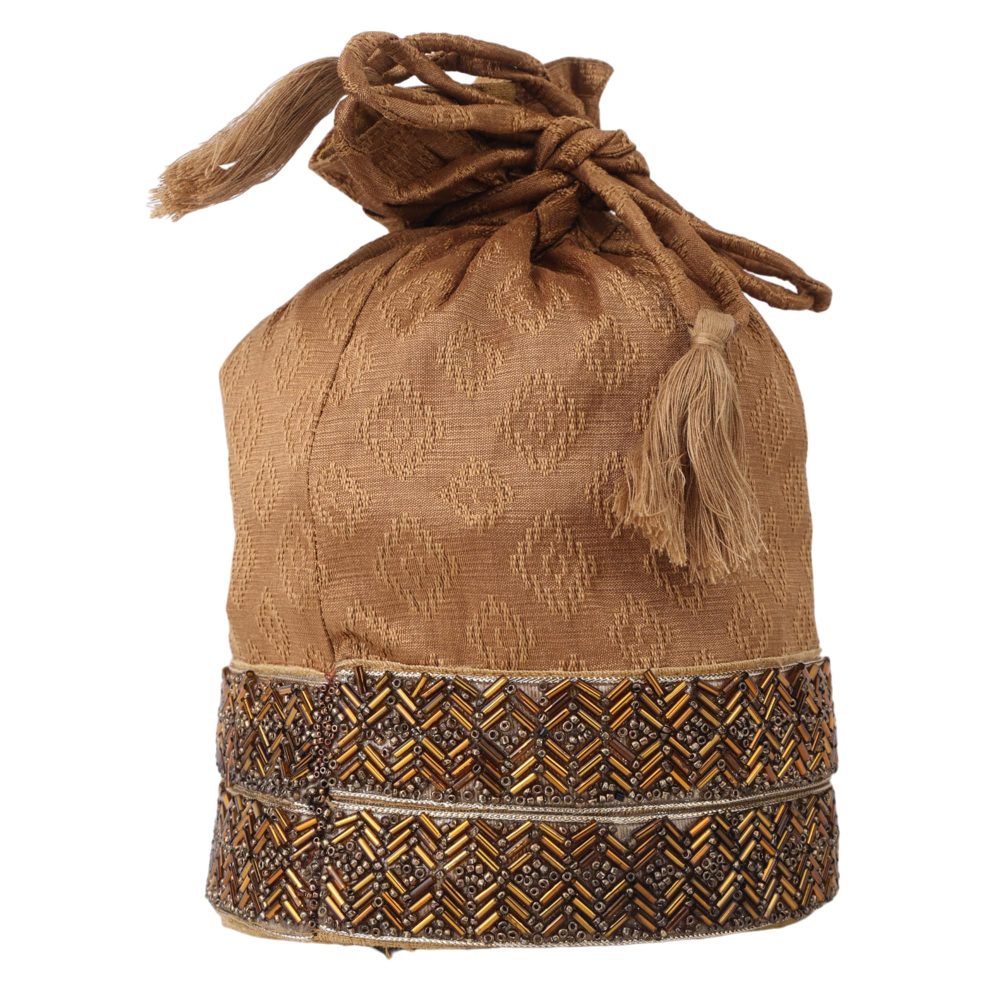 Indha Zardozi Work Gift Potli | Luxurious Elegance for Special Occasions | Potli Bag | Handcrafted Glamour for Festive Celebrations | Silk Potli |