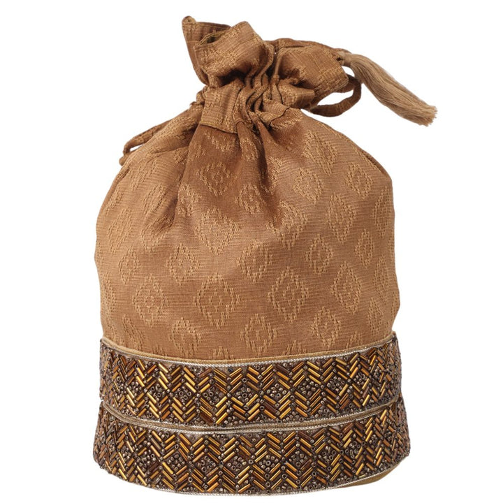 Indha Zardozi Work Gift Potli | Luxurious Elegance for Special Occasions | Potli Bag | Handcrafted Glamour for Festive Celebrations | Silk Potli |