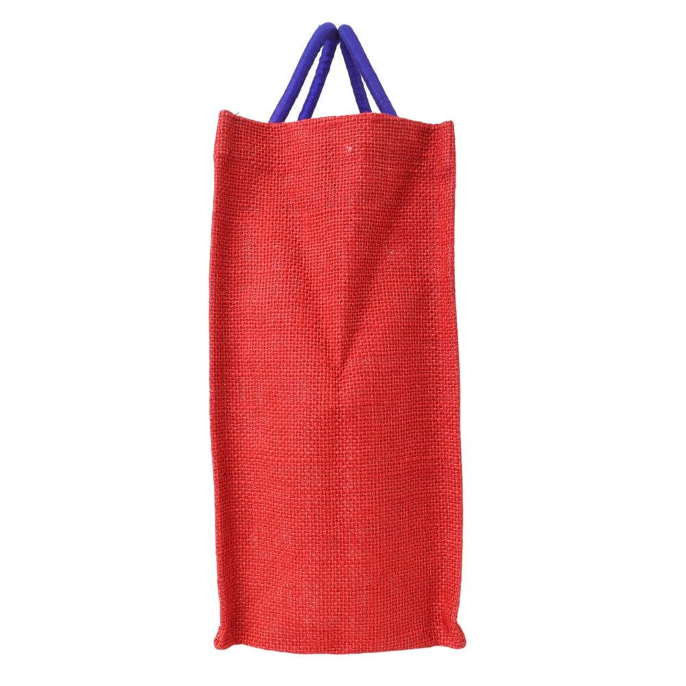 Indha Hand Embroidered Umbrella Motif Blue Jute Gift Bag | Sustainable Chic for Every Occasion | Jute Carry Bag |