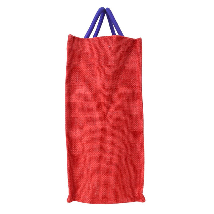 Indha Hand Embroidered Umbrella Motif Blue Jute Gift Bag | Sustainable Chic for Every Occasion | Jute Carry Bag |