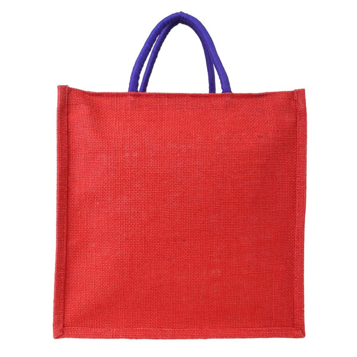 Indha Hand Embroidered Umbrella Motif Blue Jute Gift Bag | Sustainable Chic for Every Occasion | Jute Carry Bag |