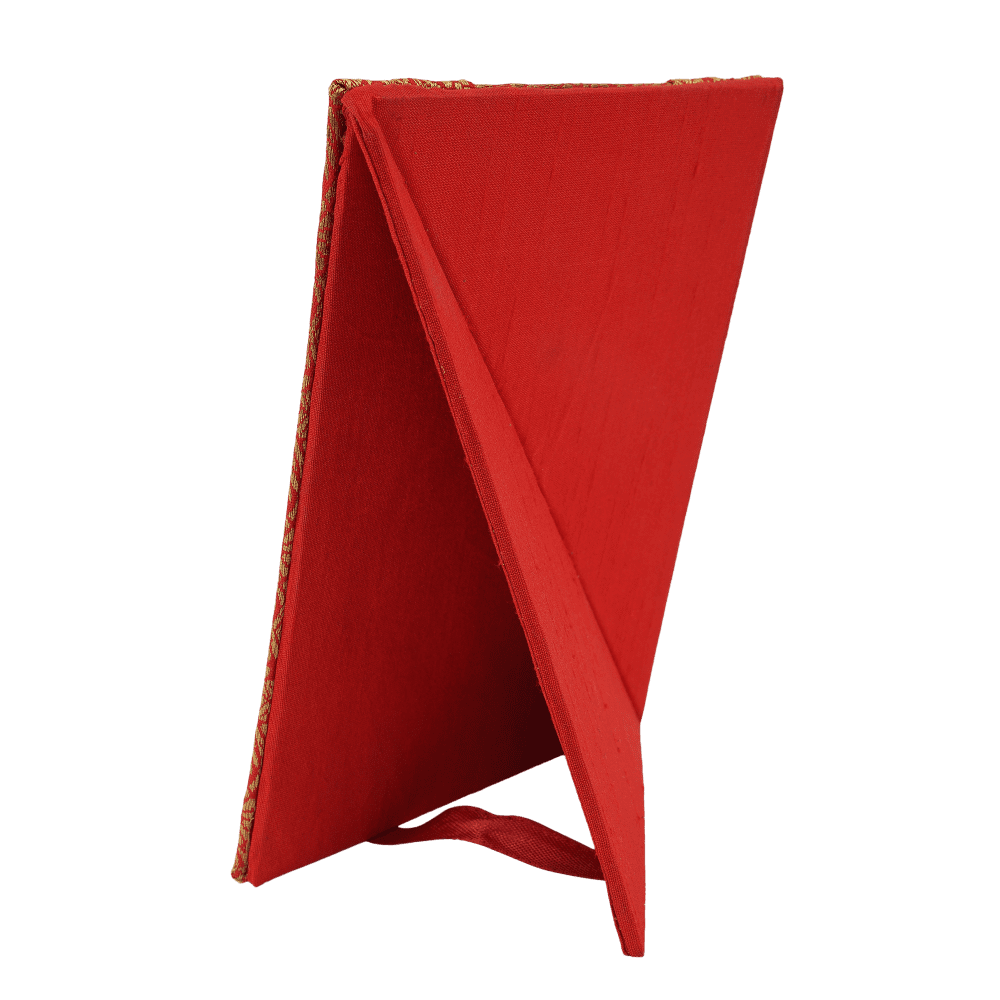 Indha Handcrafted Brocade Photo Frame | Unique Design Photo Frame | Picture Frame | Stylish Photo Frame | Doily Lace Border Photo Frame | Gold Ethnic Design | Eco-Friendly| Corporate Gifting | Office Employee Gifting | Home Decor | Handmade Photo Frame