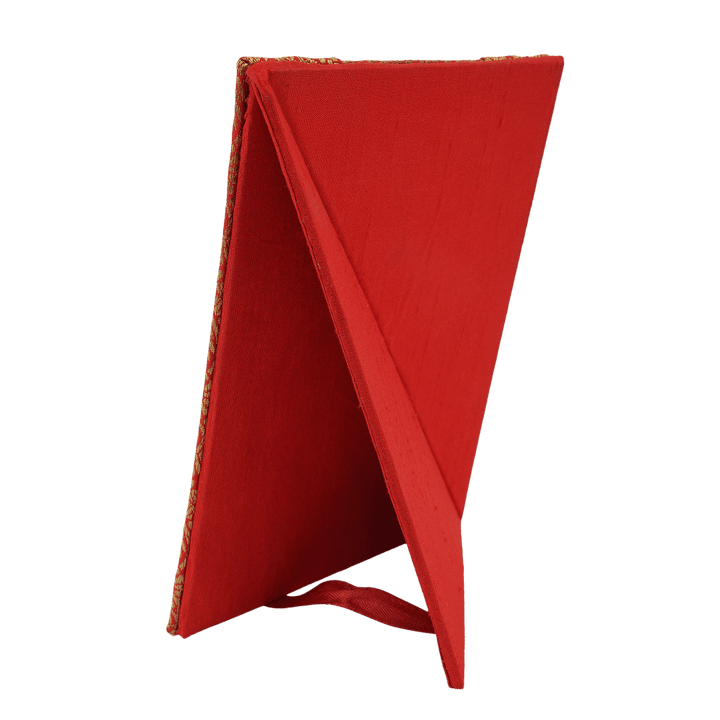 Indha Handcrafted Brocade Photo Frame | Unique Design Photo Frame | Picture Frame | Stylish Photo Frame | Doily Lace Border Photo Frame | Gold Ethnic Design | Eco-Friendly| Corporate Gifting | Office Employee Gifting | Home Decor | Handmade Photo Frame