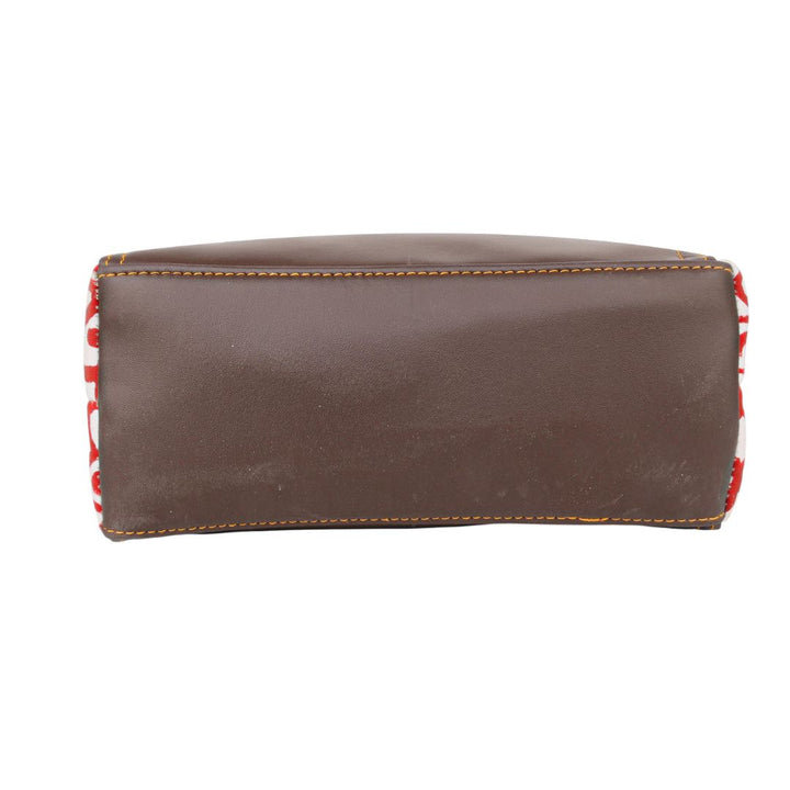 Handmade Cotton Tote Bag | Red Motif Hand Block Print | Everyday Shoulder Bag