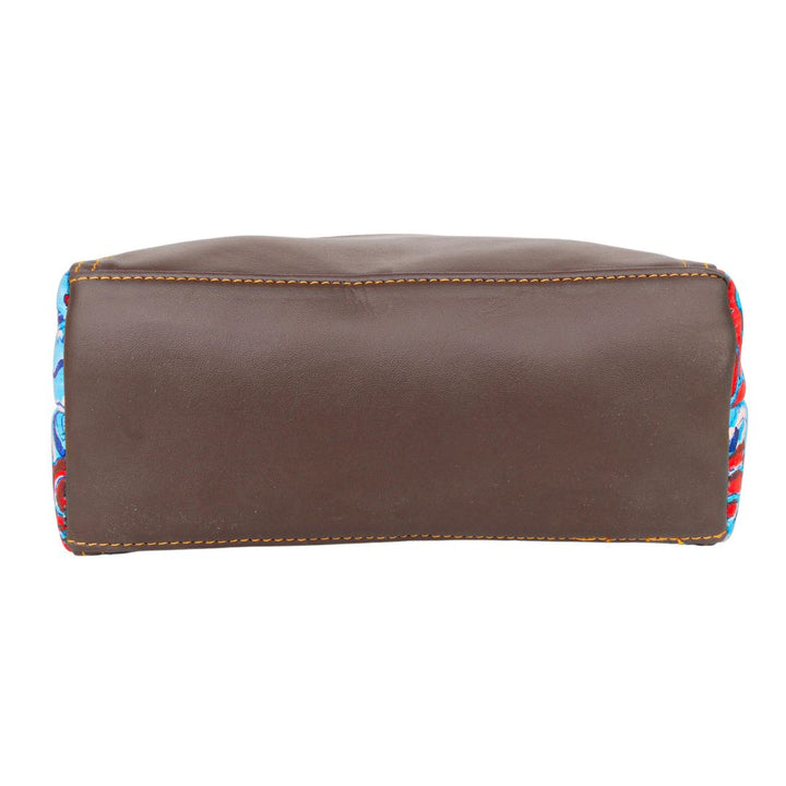 Hand Block Printed Cotton Tote Bag | Red-Blue Floral Pattern  | Hand Block Print | Everyday Shoulder Bag