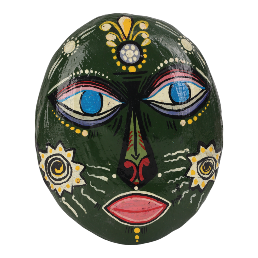 Indha Hand-Painted Paper Mâché Wall Mask – A Unique and Artistic Decorative Piece for Home, Living Room, and Cultural Wall Accents