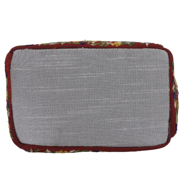 Indha Dupion Silk Handbag Grey ,Small Handbag Parisian Knot, Kolkata Embroidery,Corporate Gifting Bags, Special Occasions Gifting Bag