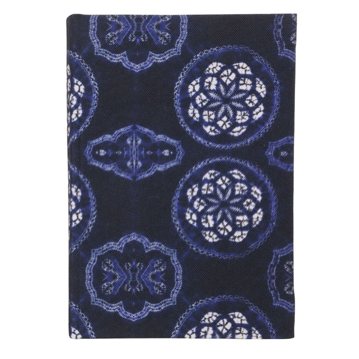 Indha Fold-Out Keepsake Photo Frame Folder – Blue Motif (Dupion Silk) | Handmade Gift