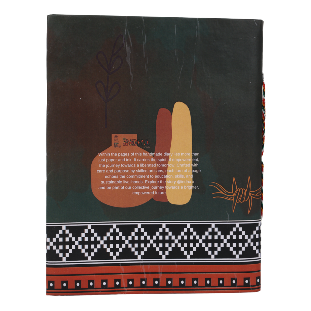 Indha Handcrafted Diary | Travel Journal Diary | Laxmi-Maa Print Diary | Corporate Gifting Sustainable Diary | Recycled Paper Diary | Eco-Friendly | Gifting | Corporate Gifting Diary |