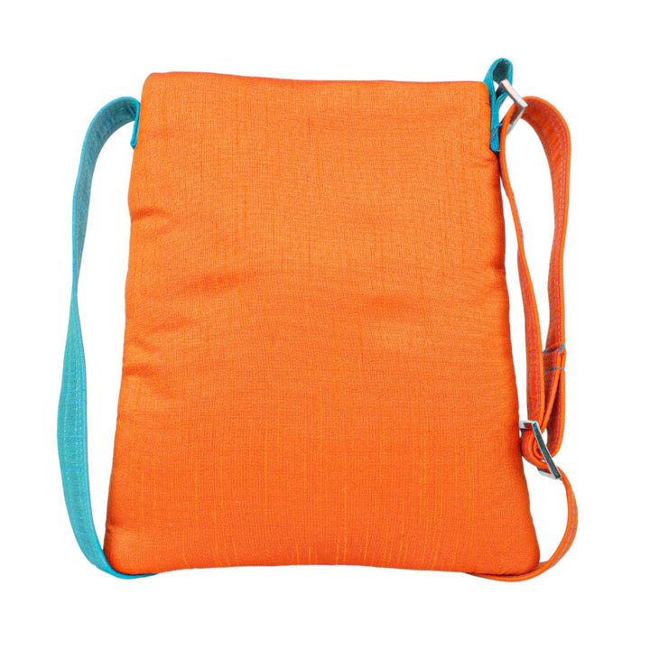 Handmade Embroidered Sling Bag | Quirky Colourful Paisley Motif | Fun Everyday Crossbody