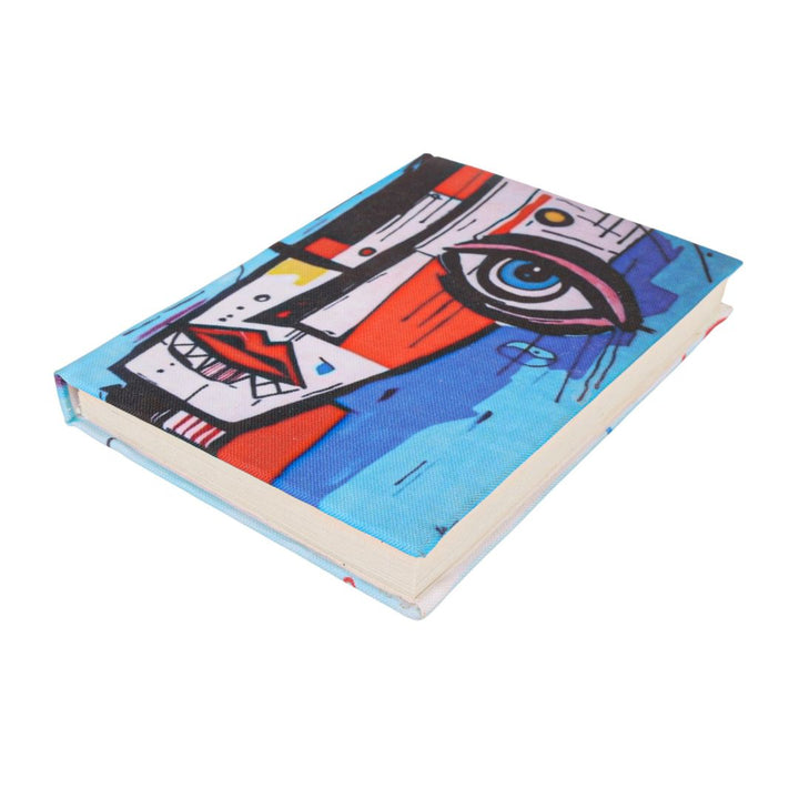 Handmade Recycled Paper Diary | Abstract Art Face Illustration | Eco-Friendly Biodegradable Journal
