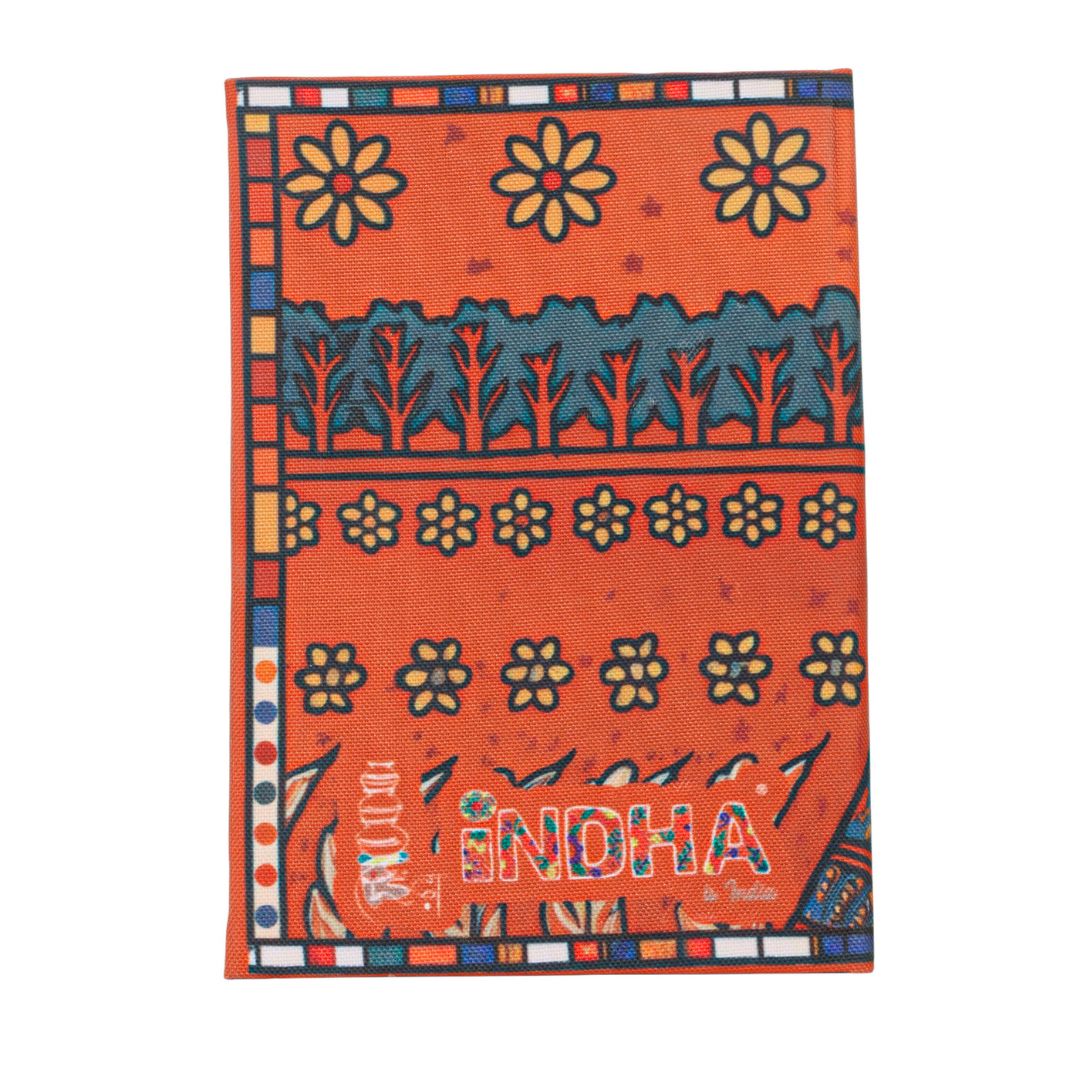 Handmade Recycled Paper Diary | Folk Art Rajasthani Woman Illustration | Eco-Friendly Notebook
