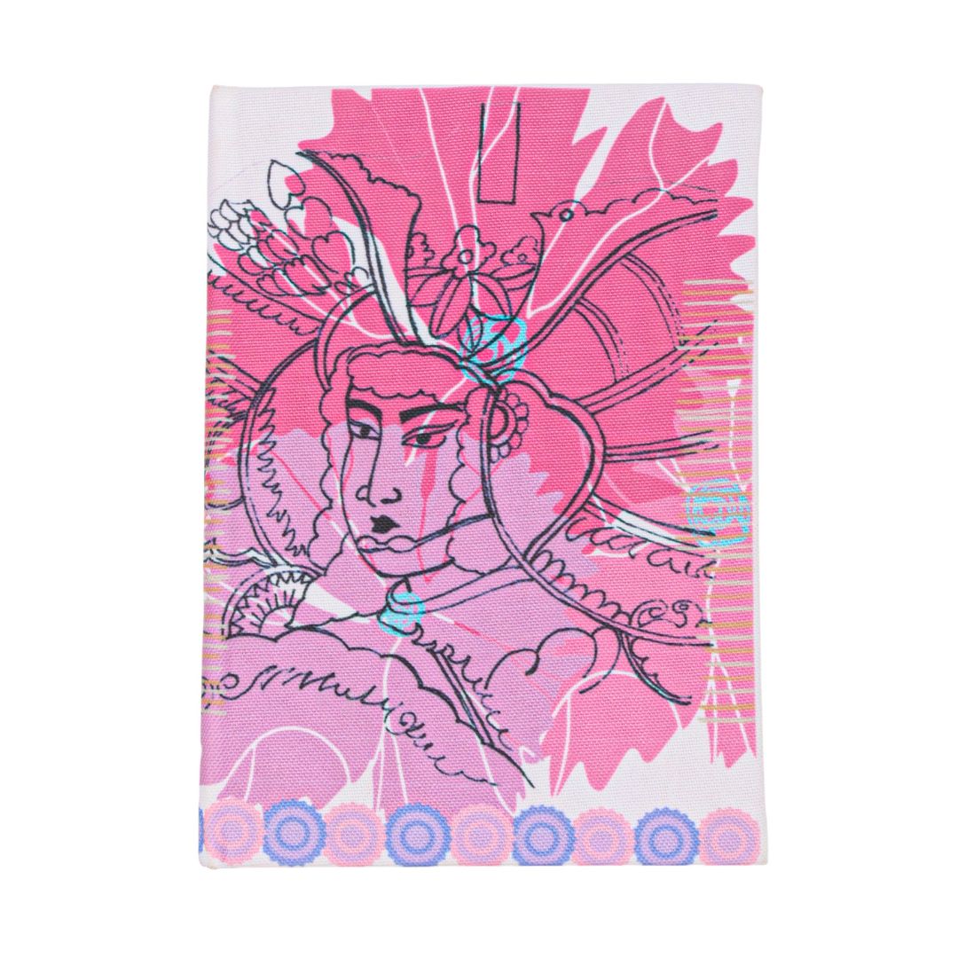 Handmade Recycled Paper Diary | Japanese Samurai Warrior Illustration | Eco-Friendly Art Journal