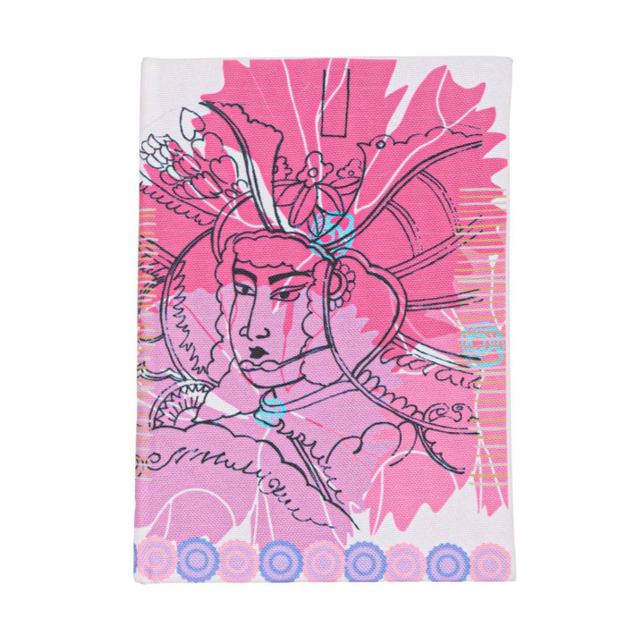 Handmade Recycled Paper Diary | Japanese Samurai Warrior Illustration | Eco-Friendly Art Journal