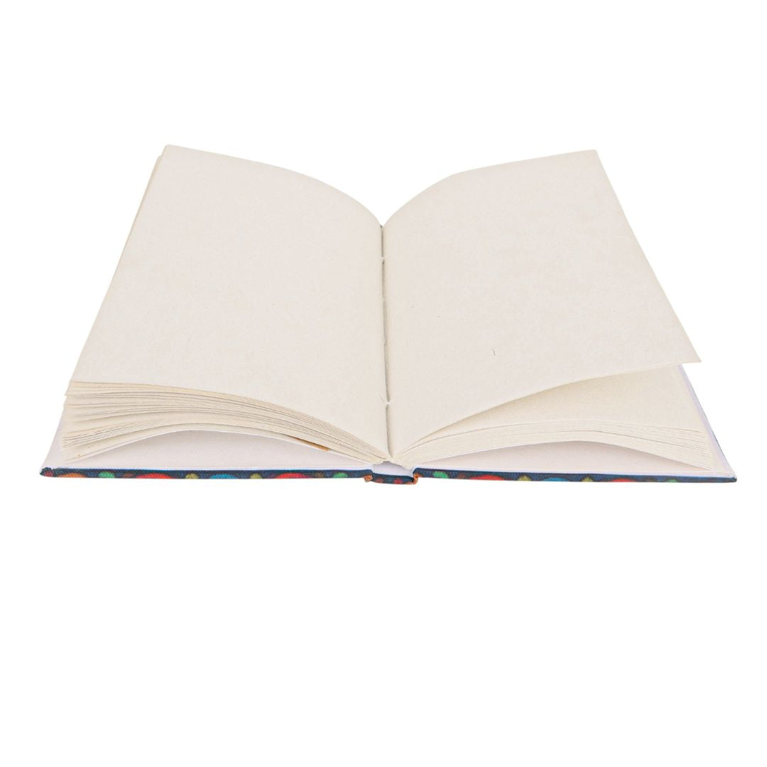 Handmade Recycled Paper Diary | Tulip Folk Art Cover | Eco-Friendly Notebook