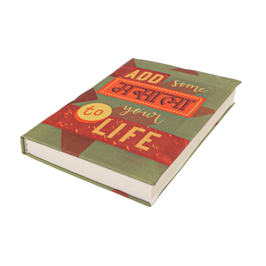 Handmade Recycled Paper Diary | “Add Some Masala to Your Life” | Fun Biodegradable Notebook|Great Gift for Friends