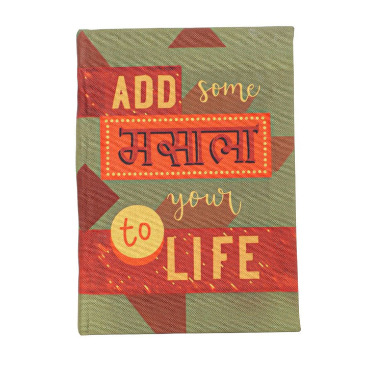Handmade Recycled Paper Diary | “Add Some Masala to Your Life” | Fun Biodegradable Notebook|Great Gift for Friends