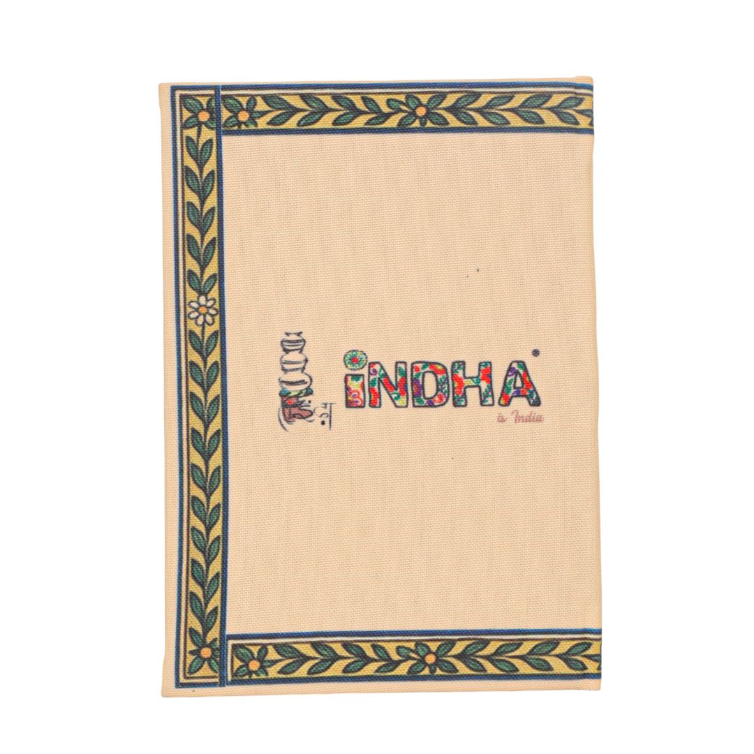 Handmade Recycled Paper Diary | Folk Art| Beautiful Birds Illustration | Biodegradable Eco Journal