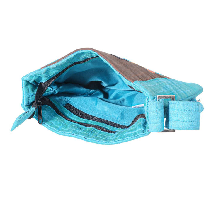 Sustainable fashion embroidered sling bag