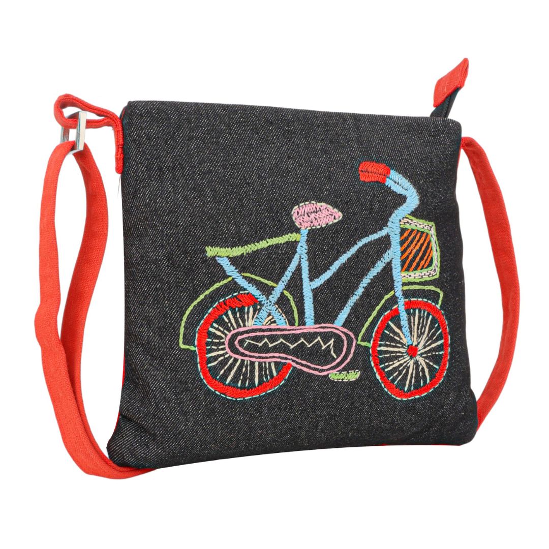 Casual embroidered sling bag everyday use