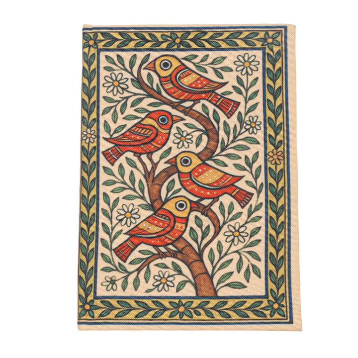 eco friendly folk art diary bird design