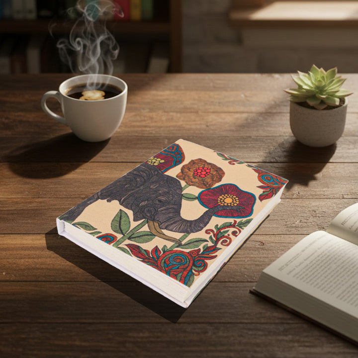 Handmade Recycled Paper Diary | Elephant Floral Art