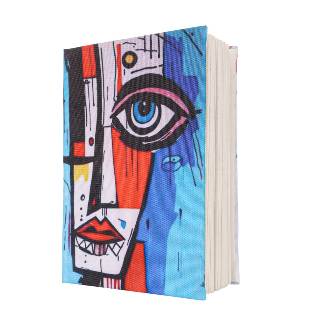 canvas printed notebook with abstract art cover