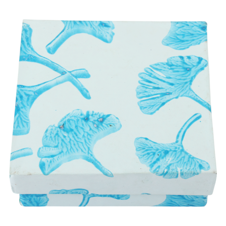 Indha Hand-Painted Wooden Coaster Set – Set of 6 | 4x4 inch | Repurposed Wood | Quirky “Be Awesome” Handwritten Reminder | Eco-Friendly Gift