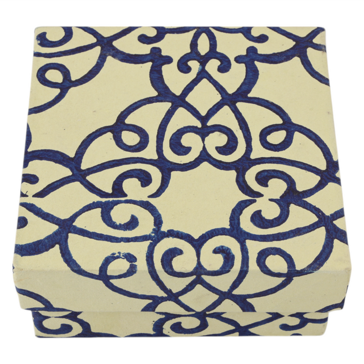 Indha Hand-Painted Wooden Coaster Set – Set of 6 | 10 x 10 cm | Repurposed Wood | “Just Start” Handwritten Painted Reminder | Eco-Friendly Gift