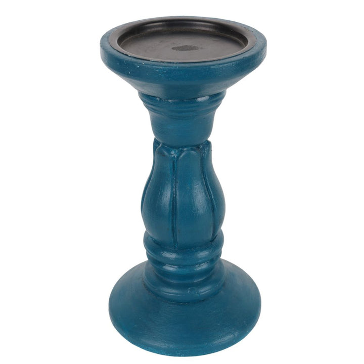 Indha Classic Sheesham Candle Stand – Soft Carved, Hand-Painted Finish