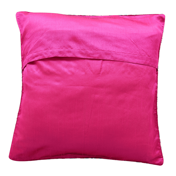 Indha Hand Embroidered Cushion Covers Face-Patchwork Motif | 16X16 Cushion Covers Set of 2 | Block Printed Cushion Covers | Home Decor | Home Furnishing | Corporate Gifting