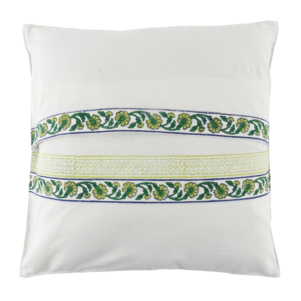 Organic Lotus Flower Inspired Motif Design Pattern Hand Block Printed Throw Cotton Cushion Covers – (16 X 16 INCHES) | Home Décor | Home Furnishing | Throw Cushion Covers | Corporate Gifting | Block Printed Cushion Cover | Eco Friendly