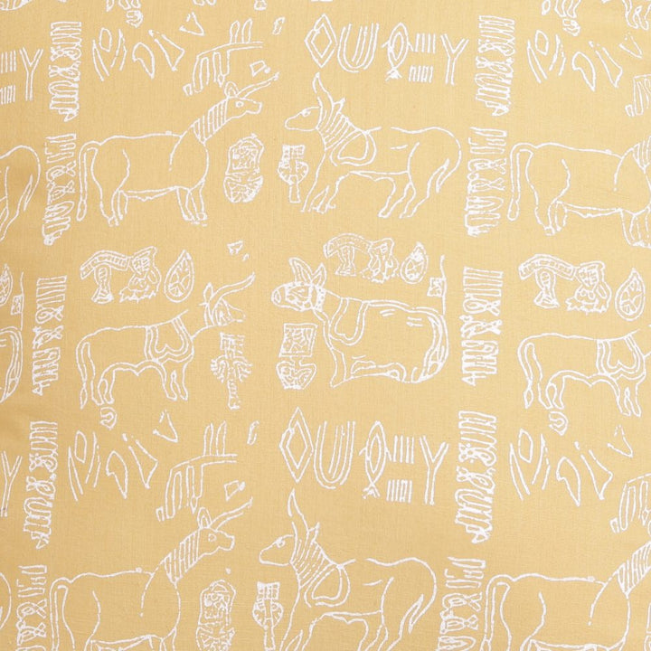 Indha Hand Block Printed Cushion Cover Mohanjo-Daro Print | 16x16 Inches Cushion Covers | Cotton Cushion Cover Set of 2