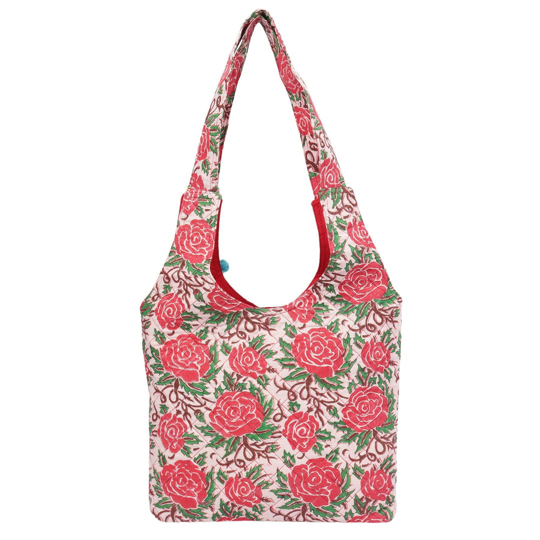 INDHA Cotton Hand Block Printed Shoulder Bag For Girls/Women