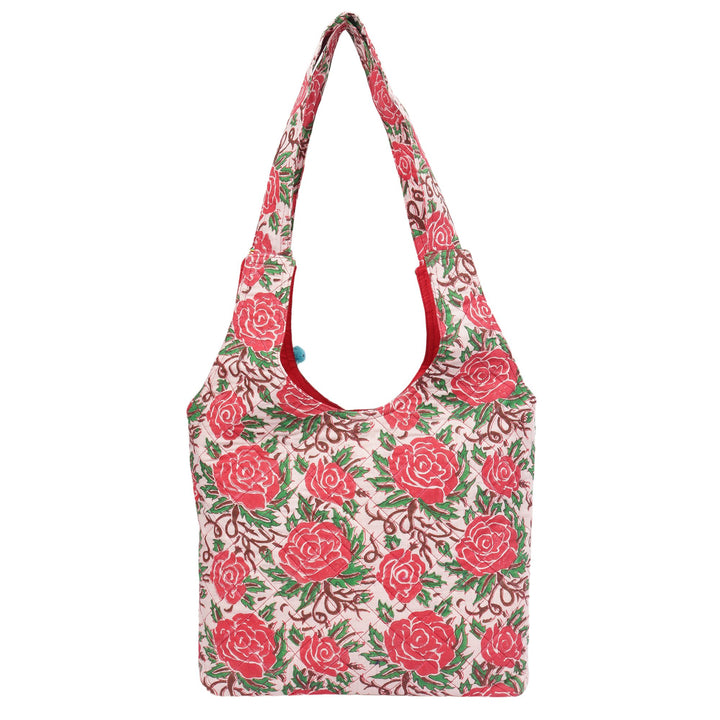 INDHA Cotton Hand Block Printed Shoulder Bag For Girls/Women
