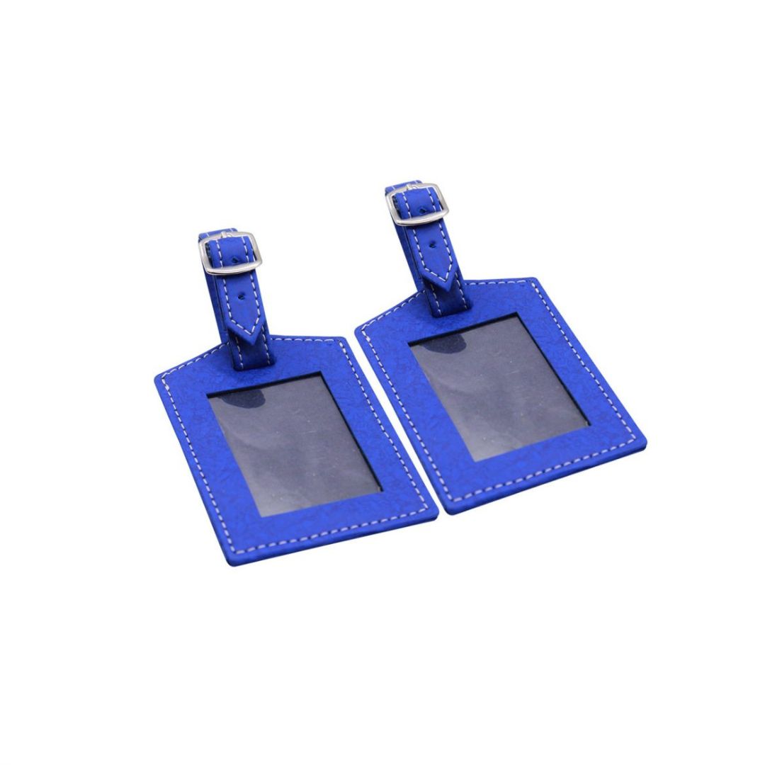 INDHA Handmade Vegan leather Blue Colour Luggage Tag/Baggage Tag