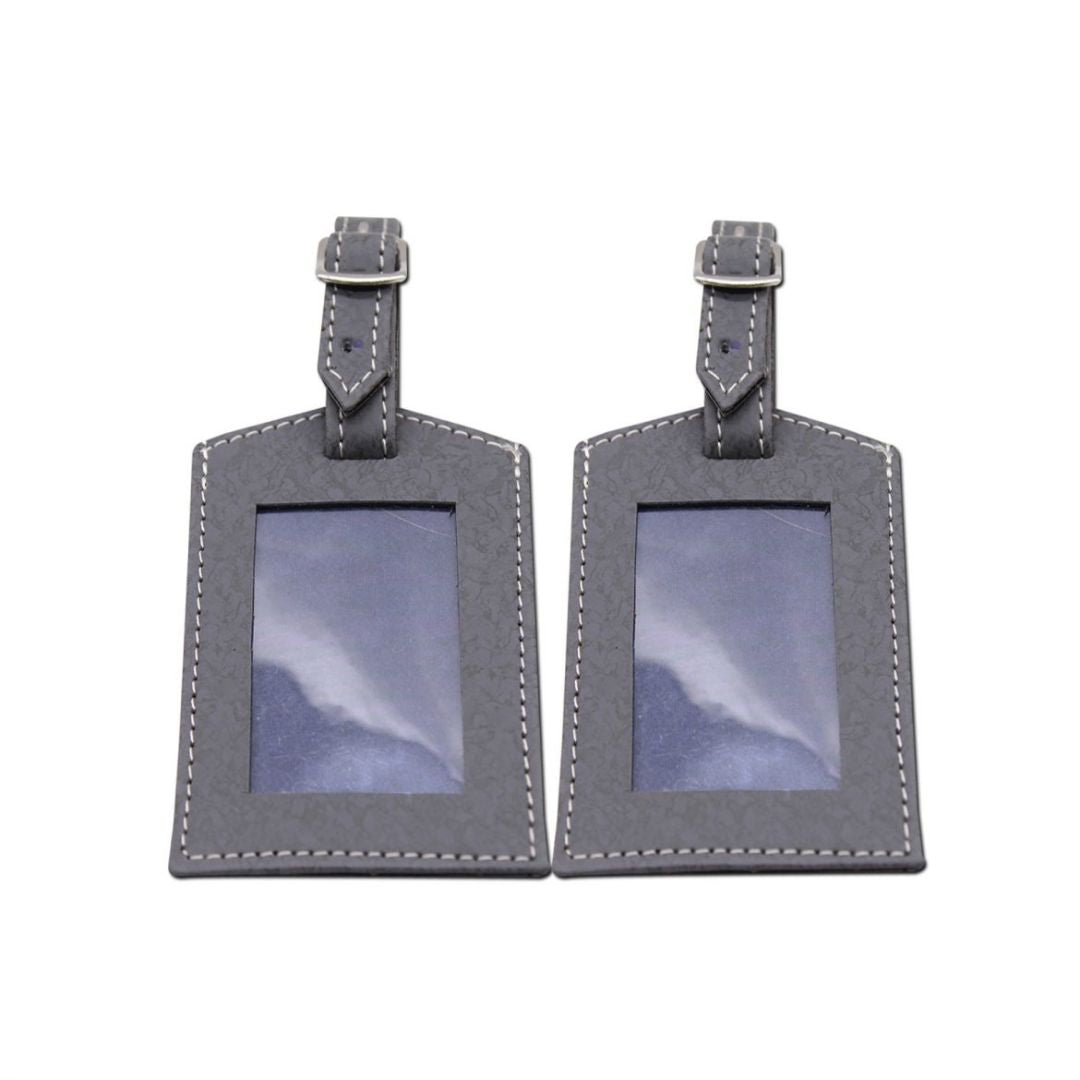 INDHA Handmade Vegan leather Blue Colour Luggage Tag/Baggage Tag