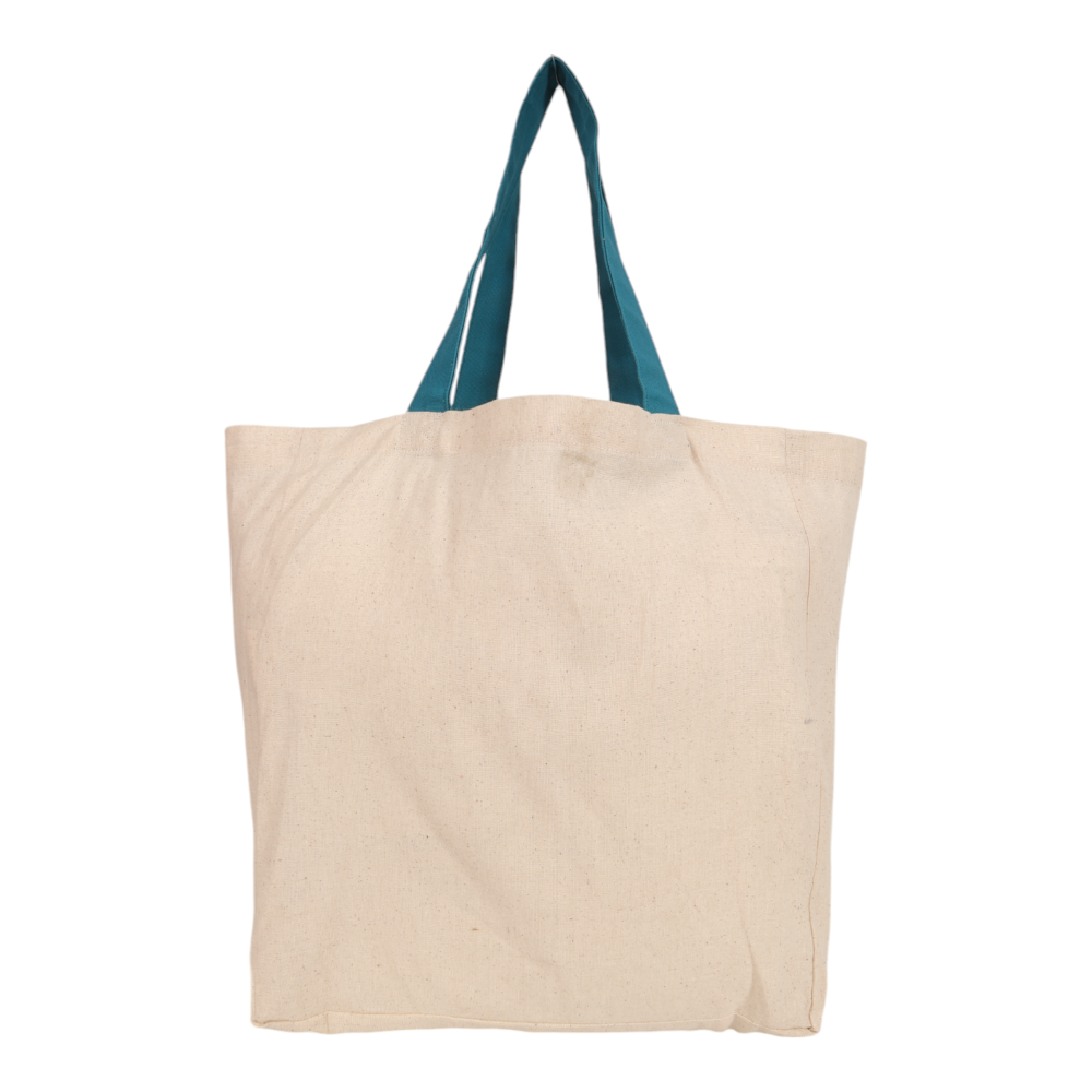 Indha Block-Printed Plant Motif Cotton Tote Bag: Nature-Inspired Art for Everyday Use