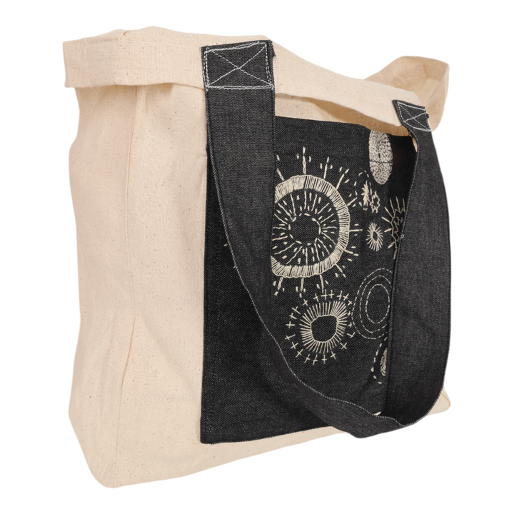 Indha Floral Embroidered Cotton Bag – A Chic and Eco-Friendly Tote for Everyday Style, Shopping, and Casual Outings