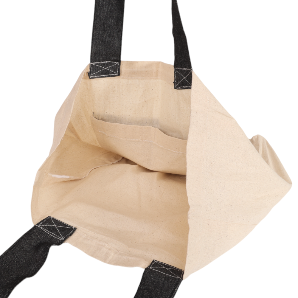 Indha Indian Girl Face Embroidery Cotton Bag – A Chic and Artistic Tote for Everyday Style and Unique Expression