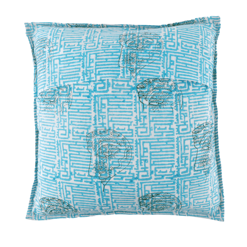 Indha Embroidered Cushion Cover Feather Embroidery Red | 16X16 Inches Cushion Cover | Red Cushion Cover | Home Decor | Throw Cushion Cover Set | Home Furnishing | Corporate Gifting