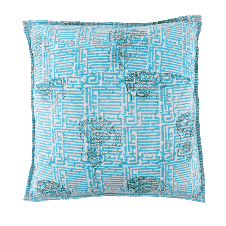 Indha Embroidered Cushion Cover Feather Embroidery Red | 16X16 Inches Cushion Cover | Red Cushion Cover | Home Decor | Throw Cushion Cover Set | Home Furnishing | Corporate Gifting