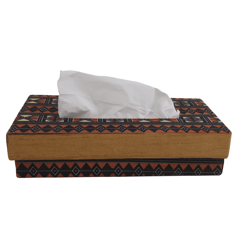 INDHA Tissue Box Geometric Print | Designer Printed Tissue Box | Home Utility | Car Utility | Handmade Gifting | Multicolour Tissue Box | Utility Product | Handcrafted Tissue Box