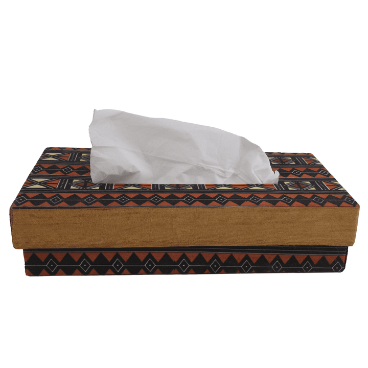 INDHA Tissue Box Geometric Print | Designer Printed Tissue Box | Home Utility | Car Utility | Handmade Gifting | Multicolour Tissue Box | Utility Product | Handcrafted Tissue Box